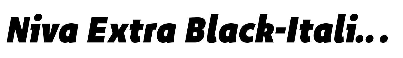 Niva Extra Black-Italic Condensed